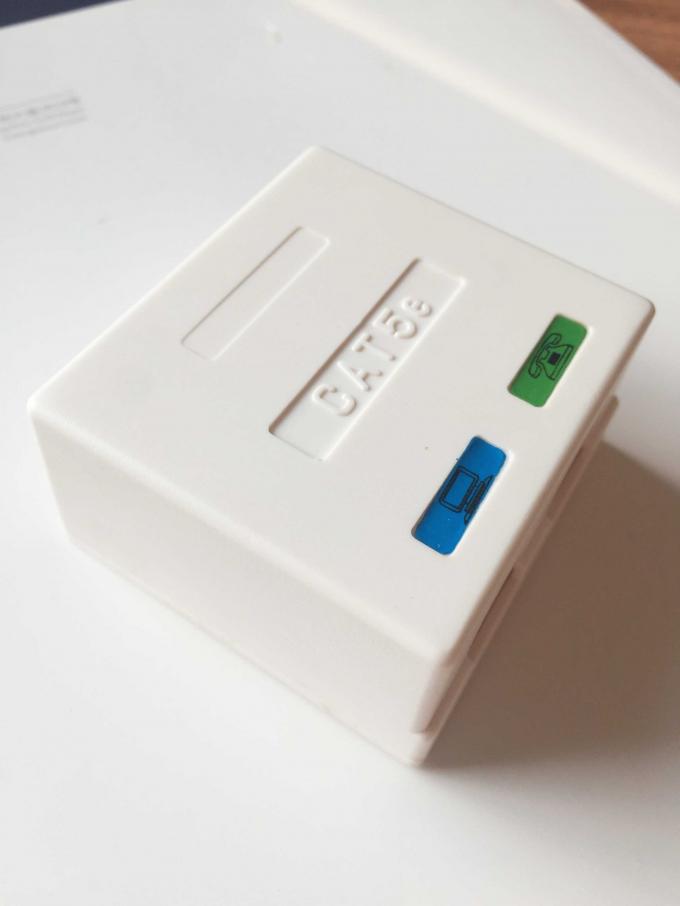 CAT6 / CAT5e surface mount box 2 port For RJ45 Module ... surface mount ethernet wall jack wiring 