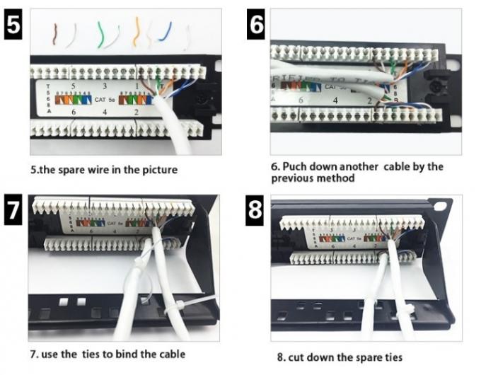 18 Ports Black 1U UTP Patch Panel Cat6 110 IDC / KRONE ... cat 5 t568b wiring 