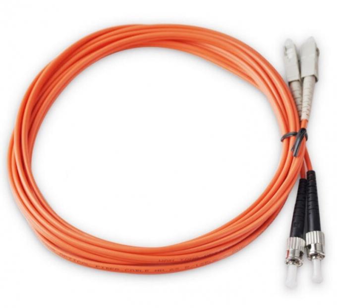 LC ST Patch Cord For Telecom System , Duplex Fiber Optic Cable 2M 3M 5M 15M