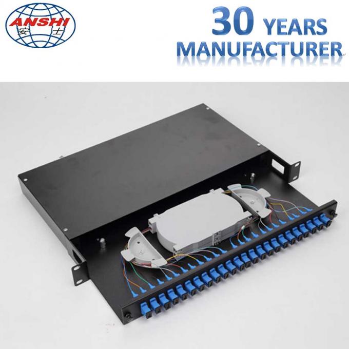 19 Inch Rack Mount Type SC / APC ODF Optical Distribution Frame with