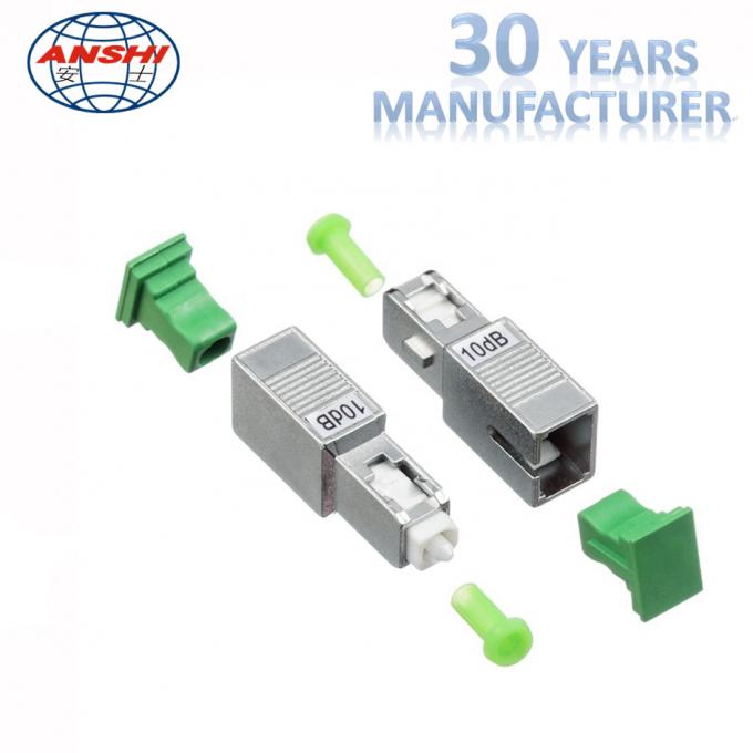 Metal Fiber Optic Accessories Fiber Optical Attenuator SC APC 5dB 7dB 10dB