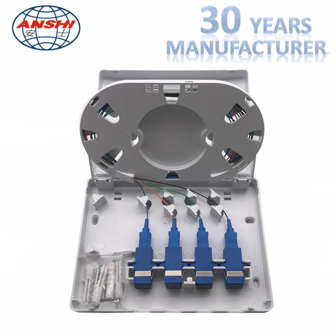 Sc / Upc Fiber Optic Termination Box Surface Mount Box Indoor 4 Core ...