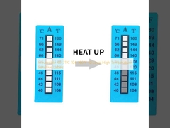  Irreversible 40-71℃ 104-160℉ 10 Level High Temperature Sensitive Labels