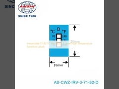 Irreversible 71-82 ℃ 160-180℉ 3 Level High Temperature Sensitive Labels