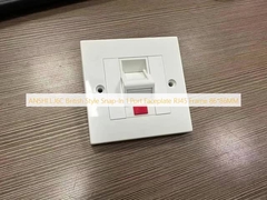 ANSHI LJ6C British Style Snap-In 1 Port Faceplate RJ45 Frame 86*86MM