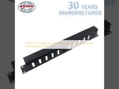 12 Ports 1U Horizontal Cable Manager Black 19 Rack Cable Management  With Cover