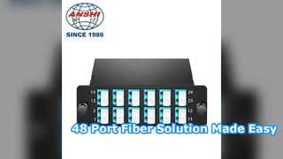 High Density Fiber Enclosure 48 Port Rack Mount Solution