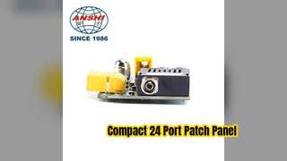 24 Port 0 5U Rack Mount Patch Panel for Network Cabling