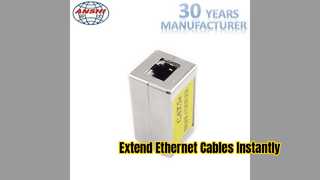 Extend Ethernet Cables with Shielded RJ45 Metal Couplers