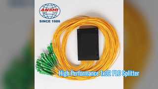 1x32 Fiber Optic PLC Splitter High Quality ABS Box Type