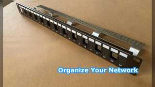 ANSHI Cat6A STP Patch Panel 24 Port 1U