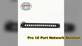 16 Port Shielded Patch Panel for Stable Network Setup