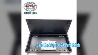 24 Port 0 5U Rack Mount Patch Panel Network Solution