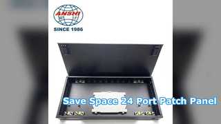 24 Port 0 5U Rack Mount Patch Panel Space Saving Solution