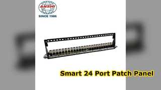 Intelligent 24 Port CAT6 Patch Panel with LED Indicators