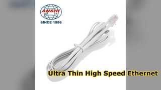 Ultra Thin Cat6 Ethernet Cable High Speed LAN Solution