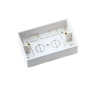 Professional 120 Type Network Cable Faceplate 1 Port Surface Mount Box White / Ivory