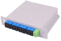 8 Way FTTH Distribution Box 1 * 8 Insertion Type Fiber Optic PLC Fiber Optic Splitter