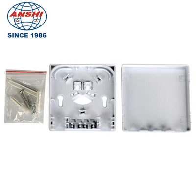 2 Port Ftth Faceplate Termination Box Socket Panel Fiber Distribution Box Information Indoor