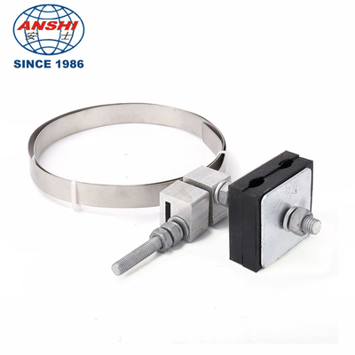 ADSS downline clamp for pole, pre twisted tension resistant suspension, optical cable clamp