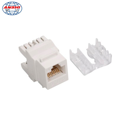 RJ45 180 degree CAT6 CAT6A UTP Keystone Jack with Gold Plated Phosphor Bronze Pins