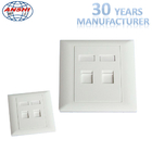 Customized Wall Mount Socket 86 Type Double Port Face Plate In White Color