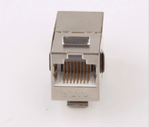 STP CAT6 RJ45 Keystone Jack In - Line Coupler Metal Material With Gold Plating