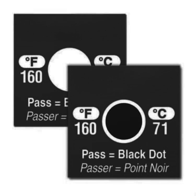 Irreversible Waterproof Temperature Sensitive Labels 40-180℃