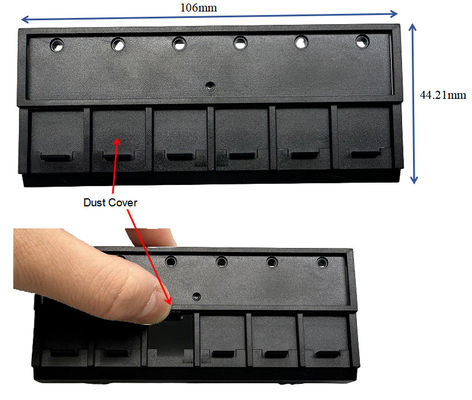 Front Panel Adapter 6 Slots RJ45 Keystone UTP for Patch Panel