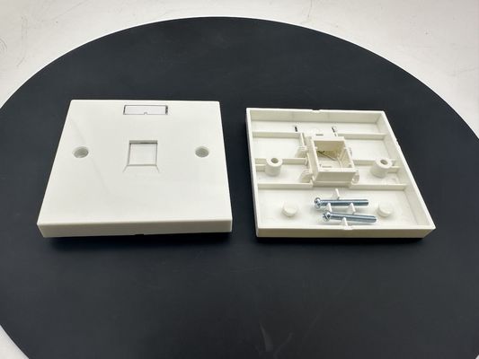 ANSHI British Style Flat 1 port 2 Port Faceplate RJ45 Frame 86*86MM