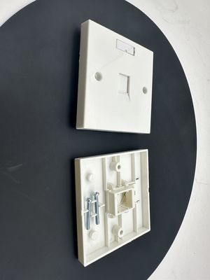 ANSHI British Style Flat 1 port 2 Port Faceplate RJ45 Frame 86*86MM