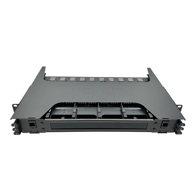 1U Rack Mount 144 Cores Fiber Optic Patch Panel MPO MTP LC