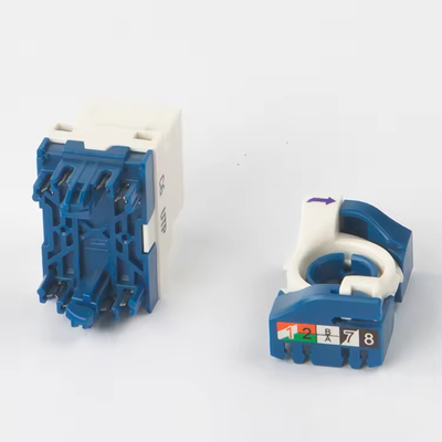 Toolless and Rotatable RJ45 Keystone Jack with 180 Degree Rotation for CAT6 Cables and High Speed Data