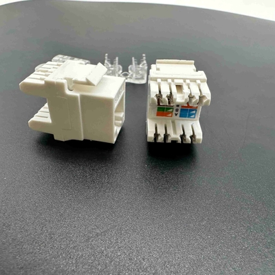 RJ45 180 degree CAT6 CAT6A UTP Keystone Jack with Gold Plated Phosphor Bronze Pins