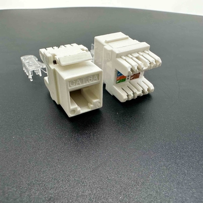 RJ45 180 degree CAT6 CAT6A UTP Keystone Jack with Gold Plated Phosphor Bronze Pins