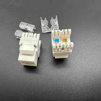 RJ45 180 degree CAT6 CAT6A UTP Keystone Jack with Gold Plated Phosphor Bronze Pins