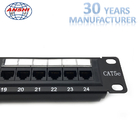 Black Cat5e UTP Patch Panel , 110 IDC Type Rj45 Jack Panel Rack Mountable