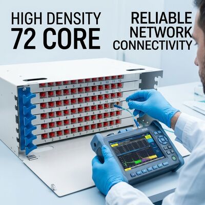 Rack Mount ODF 72 Cores Fiber Optic Patch Panel For Telecommunications