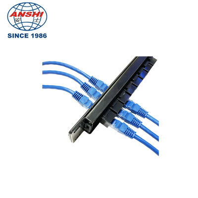 8 Port Unloaded Modular Patch Panel with CAT6A Compatibility for RJ45 Connections