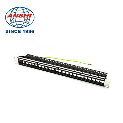 19 Inch 1U Blank Patch Panel 12 Port 24 Port Unloaded Network Distribution Panel