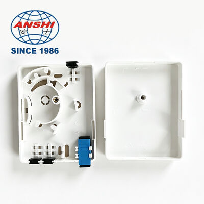 Fiber Optic Wall Socket 1-Core Mini FTTH Invisible Optical Patch Panel Terminal Box for 3G and 4G Networks