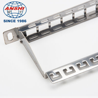 0.5U 19 Inch 24 Port STP Empty Blank Patch Panel, Highly Integrated Stainless Steel