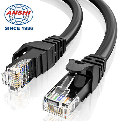 CAT6 RJ45 UTP Patch Cord 24AWG Black Bare Copper Network Ethernet LAN Cable