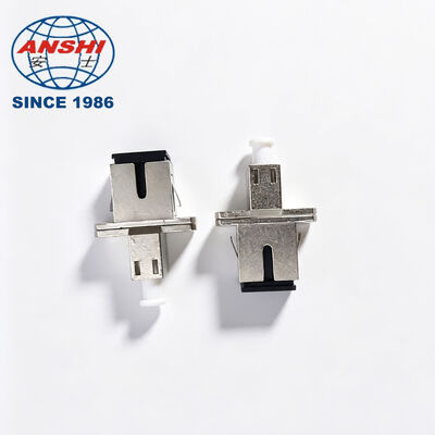 SC to LC Simplex Hybrid Fiber Optic Adapter PC/APC, Metal Flange, Single Mode / Multi Mode for Patch Cord Pigtail