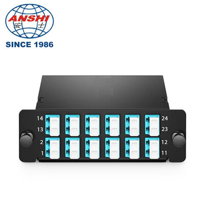 24F OM4 MPO/MTP Cassette Type A 2 MPO-12 to 12*LC Duplex FHD LGX Low Loss FS Panduit Compatible 40G/100G Data Center