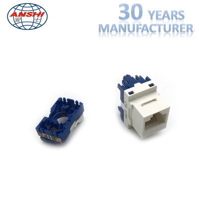Toolless and Rotatable RJ45 Keystone Jack with 180 Degree Rotation for CAT6 Cables and High Speed Data