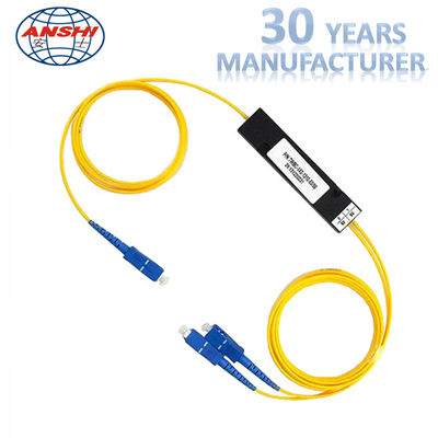 1:2  1:4 SC/UPC SC/APC High Reliability FTTH Distribution Box PLC Splitter For Passive Optical Network