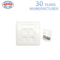 86 Type 4 Port Network Cable Faceplate Customized Wall Mount Outlet White Color