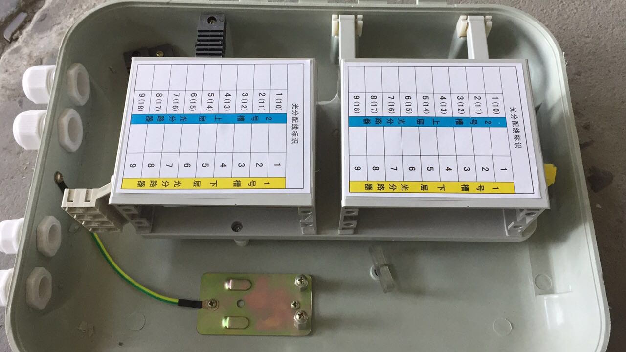 Inserted Type 32 Core Fiber Optic Splitter Box 350 * 275 * 100mm Double ...