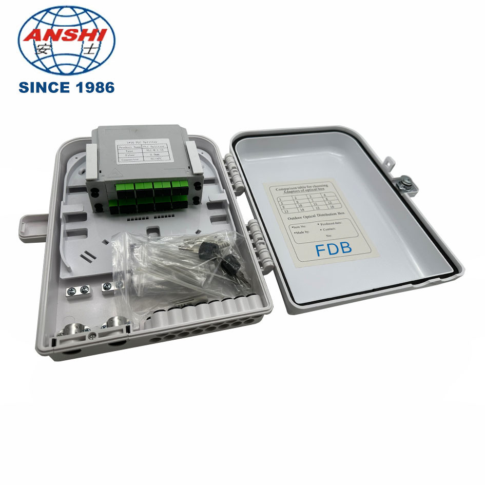 Plastic SMC 16 Core SC Fiber Distribution Box Waterproof FTTH PLC ...